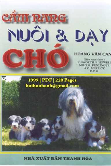 Cẩm Nang Nuôi Và Dạy Chó (NXB Thanh Hóa 1999) - Hoàng Văn Can, 220 Trang
