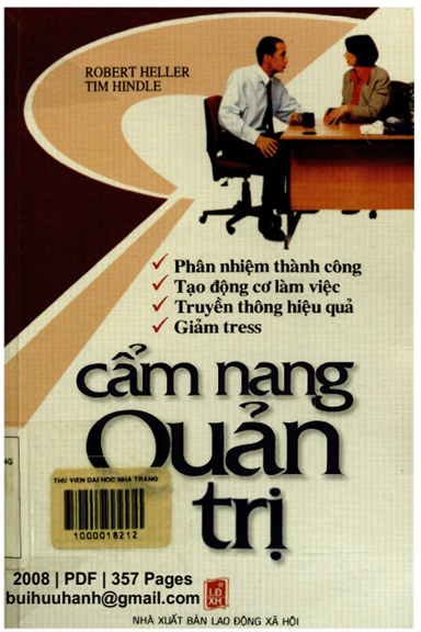 Cẩm Nang Quản Trị (NXB Lao Động Xã Hội 2008) - Robert Heller, 357 Trang