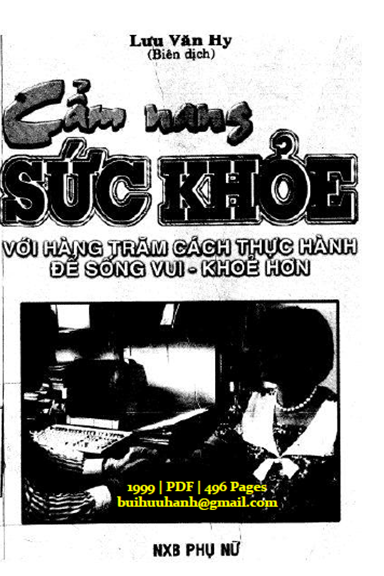 Cẩm Nang Sức Khỏe (NXB Phụ Nữ 1999) - Lưu Văn Hy, 496 Trang