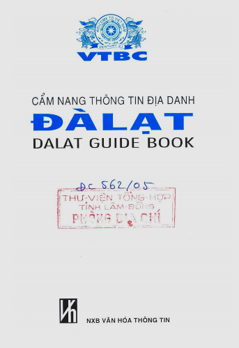 Cẩm Nang Thông Tin Địa Danh Đà Lạt (NXB Văn Hóa Thông Tin 2003) - Vũ Quỳnh Anh, 217 Trang