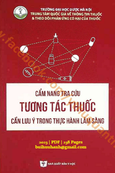 Cẩm Nang Tra Cứu Tương Tác Thuốc (NXB Y Học 2023) - Nguyễn Hoàng Anh, 238 Trang