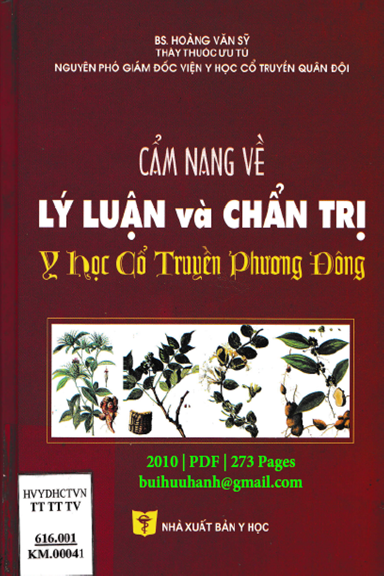 Cẩm Nang Về Lý Luận Và Chẩn Trị Ý Học Cổ Truyền Phương Đông (NXB Y Học 2010) - Hoàng Văn Sỹ