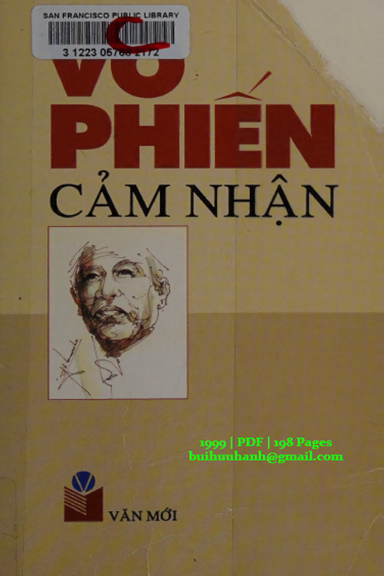 Cảm Nhận (NXB Văn Mới 1999) - Võ Phiến, 198 Trang
