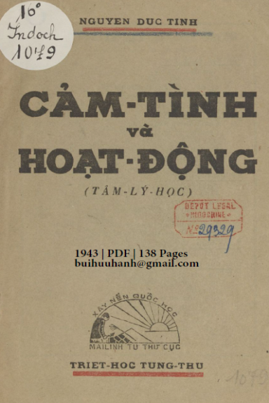 Cảm Tình Và Hoạt Động (NXB Mai Lĩnh 1943) - Nguyễn Đức Tịnh, 138 Trang