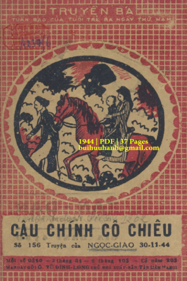 Cậu Chính Cô Chiêu (NXB Tân Dân 1944) - Ngọc Giao, 37 Trang