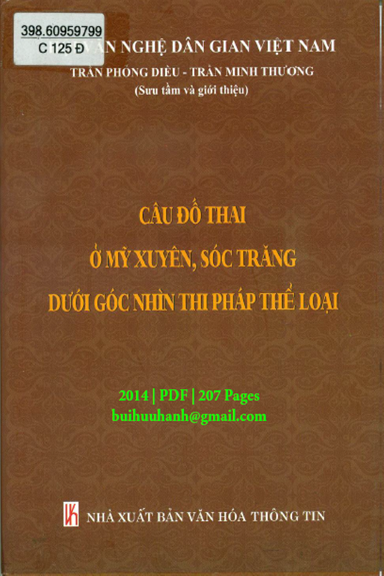 Câu Đố Thai Ở Mỹ Xuyên, Sóc Trăng Dưới Góc Nhìn Thi Pháp Thể Loại - Trần Phỏng Diều, 207 Trang