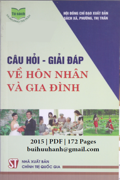 Câu Hỏi-Giải Đáp Về Hôn Nhân Và Gia Đình (NXB Chính Trị 2015) - Đỗ Cảnh Thìn, 172 Trang