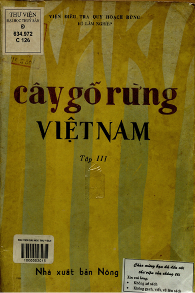 Cây Gỗ Rừng Việt Nam Tập 3 (NXB Khoa Học Kỹ Thuật 1984) - Nguyễn Bội Quỳnh, 235 Trang