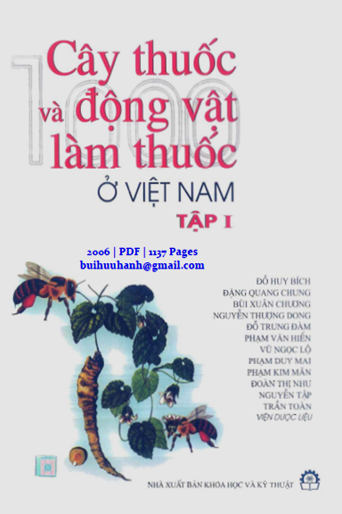 Cây Thuốc Và Động Vật Làm Thuốc Ở Việt Nam Tập 1 (NXB Khoa Học Kỹ Thuật 2006) - Đỗ Huy Bích