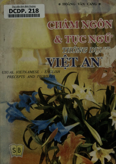 Châm Ngôn Và Tục Ngữ Thông Dụng Việt Anh (NXB Tổng Hợp 1989) - Hoàng Văn Cang, 165 Trang