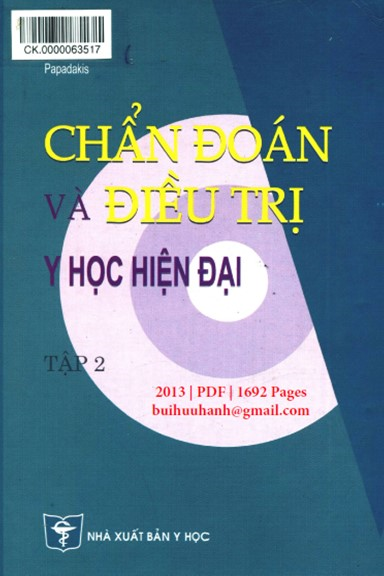 Chẩn Đoán Và Điều Trị Y Học Hiện Đại Tập 2 (NXB Y Học 2013) - Tierney, 1692 Trang