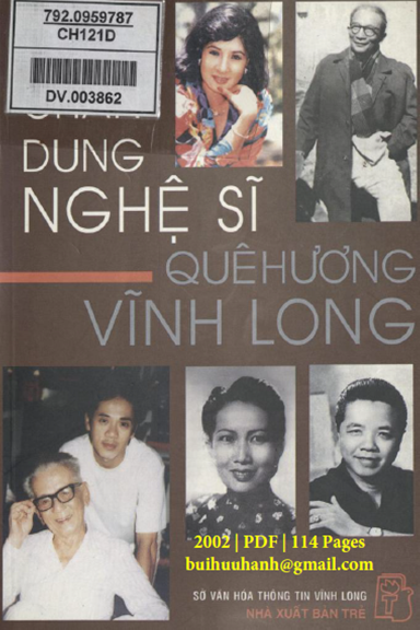 Chân Dung Nghệ Sĩ Quê Hương Vĩnh Long (NXB Trẻ 2002) - Nguyễn Chiến Thắng, 114 Trang