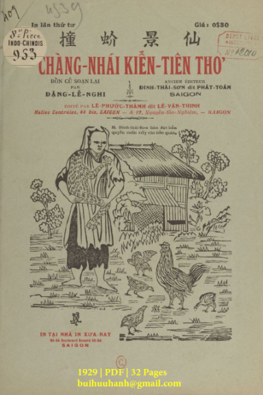 Chàng Nhái Kiễn Tiên Thơ (NXB Xưa Nay 1929) - Đặng Lễ Nghi, 32 Trang