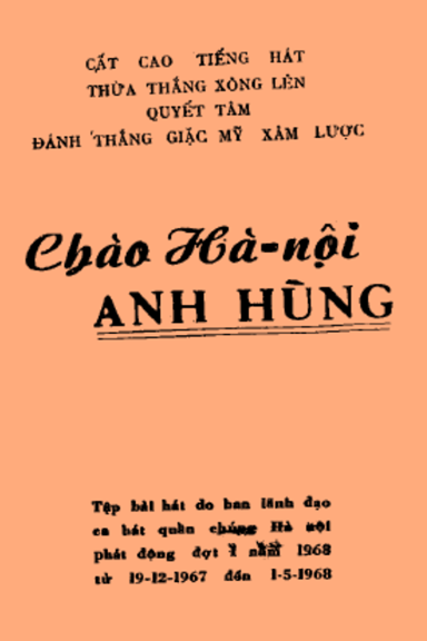 Chào Hà Nội Anh Hùng (NXB Hà Nội 1968) - Nhiều Tác Giả, 15 Trang