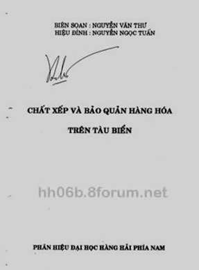 Chất Xếp Và Bảo Quản Hàng Hóa Trên Tàu Biển - Ts. Nguyễn Văn Thư