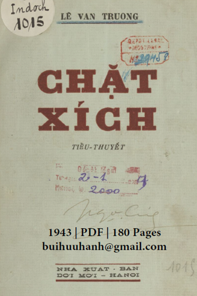 Chặt Xích (NXB Đời Mới 1943) - Lê Văn Trương, 180 Trang