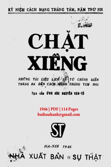 Chặt Xiềng (NXB Sự Thật 1946) - Nguyễn Văn Tố, 114 Trang