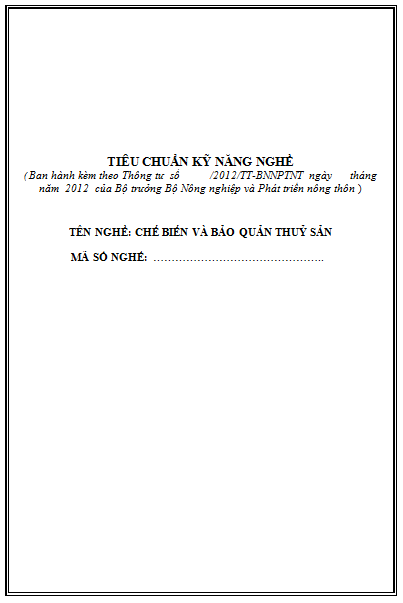 Chế Biến Và Bảo Quản Thủy Sản (NXB Hà Nội 2012) - Vũ Trọng Hà, 189 Trang