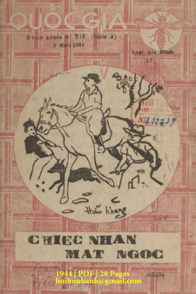 Chiếc Nhẫn Mặt Ngọc (NXB Quốc Gia 1944) - Phạm Cao Củng, 28 Trang