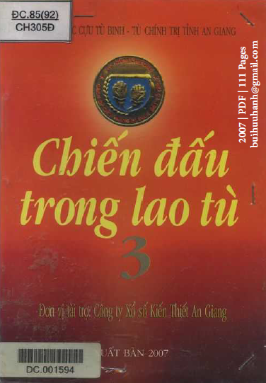 Chiến Đấu Trong Lao Tù 3 (NXB An Giang 2007) - Thái Duy, 111 Trang