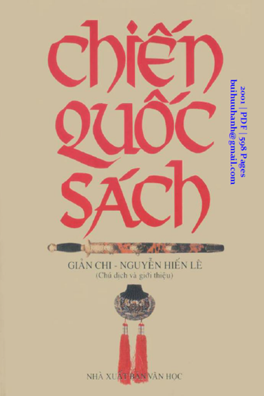 Chiến Quốc Sách (NXB Văn Học 2001) - Nguyễn Hiến Lê, 598 Trang