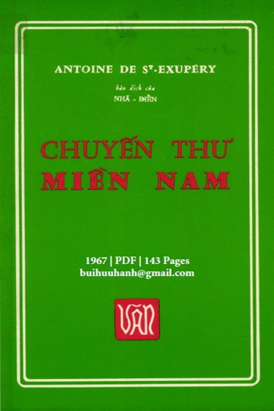 Chiến Thư Miền Nam (NXB Tập San Văn 1967) - Antoine Exupery, 143 Trang