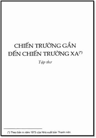 Chiến Trường Gần, Đến Chiến Trường Xa (NXB Đại Học Quốc Gia 2005) - Huy Cận, 83 Trang