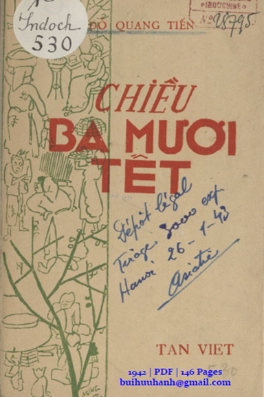 Chiều Ba Mươi Tết (NXB Tân Việt 1942) - Đỗ Quang Tiến, 146 Trang