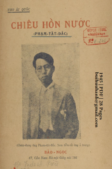 Chiều Hồn Nước (NXB Bảo Ngọc 1945) - Phạm Tất Đắc, 28 Trang
