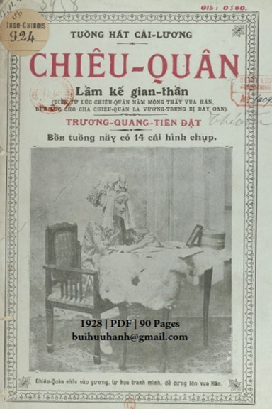 Chiêu Quân Lầm Kế Gian Thần (NXB Nguyễn Văn Viết 1928) - Trương Quang Tiền, 90 Trang