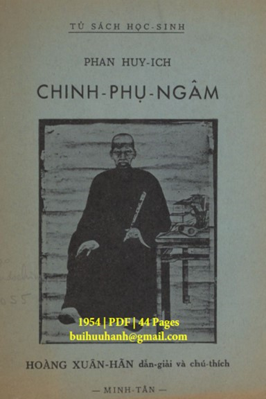 Chinh Phụ Ngâm Diễn Ca (NXB Minh Tân 1954) - Phan Huy Ích, 44 Trang