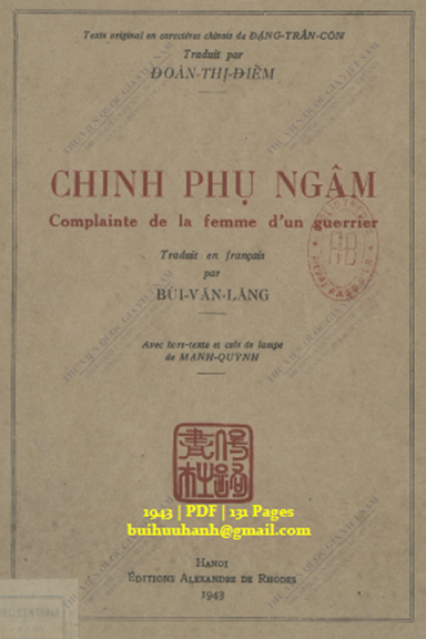 Chinh Phụ Ngâm (NXB Hà Nội 1943) - Đoàn Thị Điểm, 131 Trang