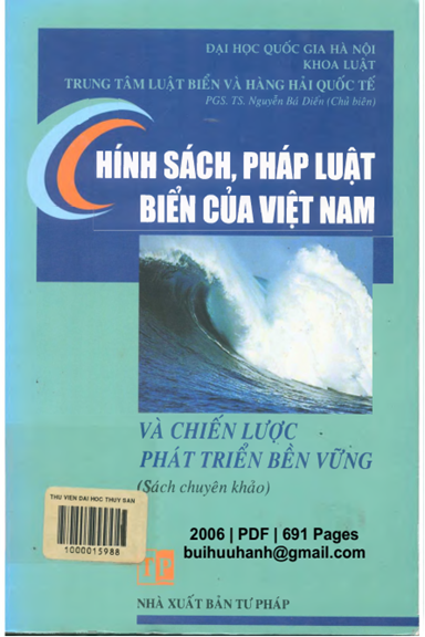 Chính Sách, Pháp Luật Biển Của Việt Nam Và Chiến Lược Phát Triển Bền Vững - Nguyễn Bá Diến