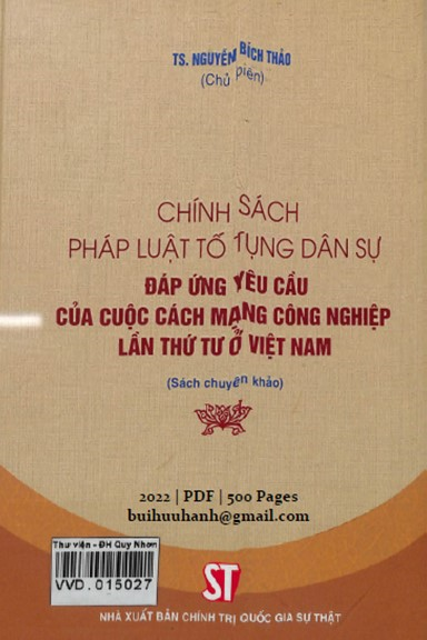Chính Sách Pháp Luật Tố Tụng Dân Sự Đáp Ứng Yêu Cầu Của Cuộc Cách Mạng Công Nghiệp Lần 4 Ở Việt Nam