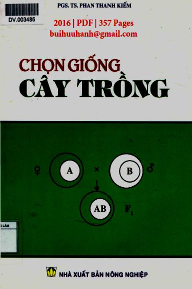 Chọn Giống Cây Trồng (NXB Nông Nghiệp 2016) - Phan Thanh Kiếm, 357 Trang