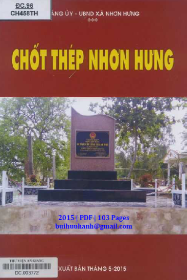 Chốt Thép Nhơn Hưng (NXB An Giang 2015) - Cao Quang Minh, 103 Trang