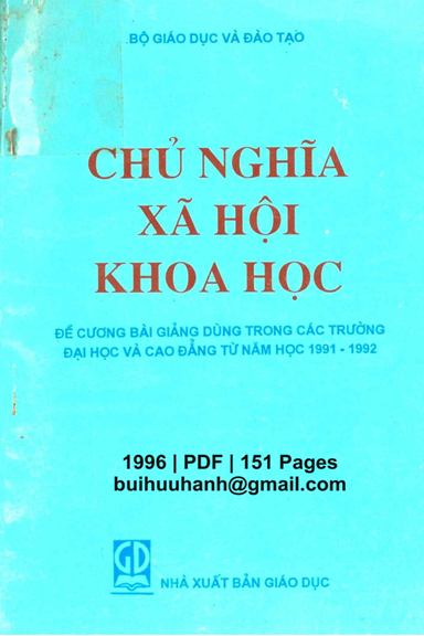 Chủ Nghĩa Xã Hội Khoa Học (NXB Giáo Dục 1996) - Phạm Văn An, 151 Trang