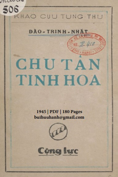 Chu Tần Tinh Hoa (NXB Cộng Lực 1945) - Đào Trinh Nhất, 180 Trang
