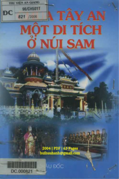 Chùa Tây An Một Di Tích Ở Núi Sam (NXB Văn Nghệ 2004) - Trịnh Bửu Hoài, 63 Trang