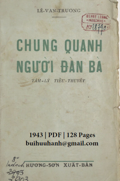 Chung Quanh Người Đàn Bà (NXB Hương Sơn 1943) - Lê Văn Trương, 128 Trang
