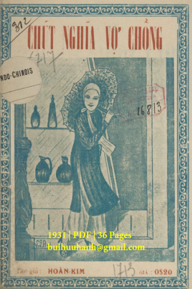 Chút Nghĩa Vợ Chồng (NXB Tín Đức Thư Xã 1931) - Hoàn Kim, 36 Trang