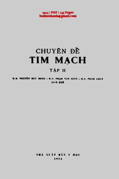 Chuyên Đề Tim Mạch Tập 2 (NXB Y Học 1974) - Noel Gofstein, 233 Trang