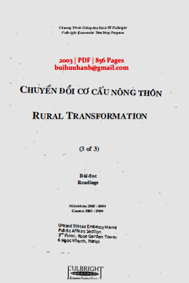 Chuyển Đổi Cơ Cấu Nông Thôn (NXB Đại Học Fulbright 2003) - Võ Tòng Xuân, 856 Trang