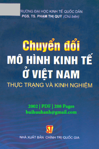 Chuyển Đổi Mô Hình Kinh Tế Ở Việt Nam (NXB Chính Trị 2002) - Phạm Thị Quý, 208 Trang
