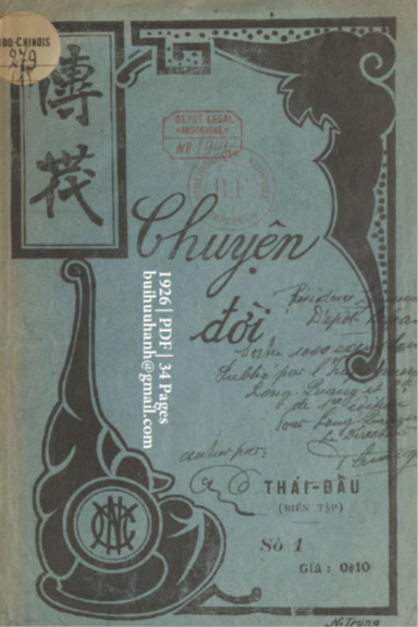 Chuyện Đời Số 1 (NXB Long Quang 1926) - Thái Đẩu, 34 Trang