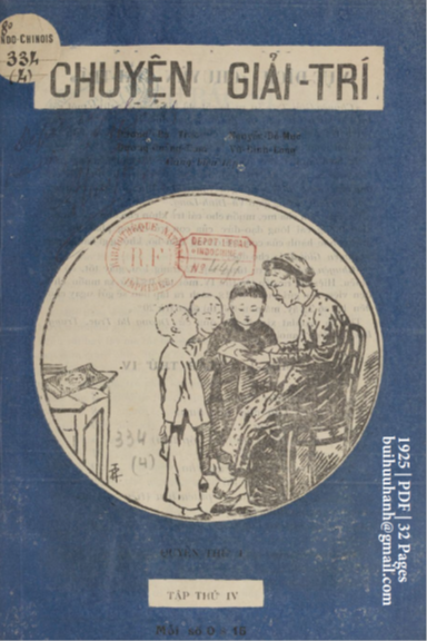 Chuyện Giải Trí Tập 4 (NXB Tân Dân 1925) - Dương Bá Trạc, 32 Trang