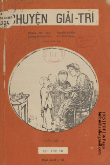 Chuyện Giải Trí Tập 7 (NXB Tân Dân 1925) - Dương Bá Trạc, 36 Trang