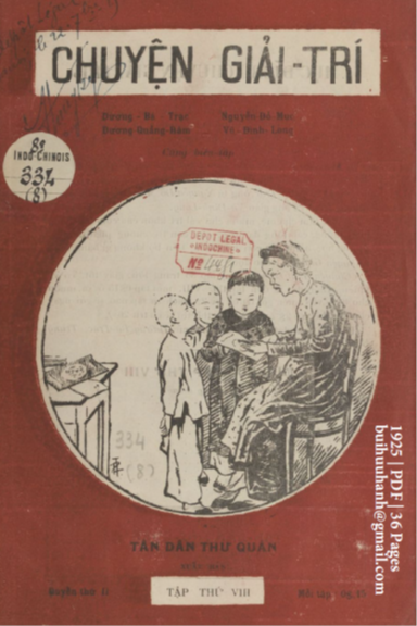 Chuyện Giải Trí Tập 8 (NXB Tân Dân 1925) - Dương Bá Trạc, 36 Trang