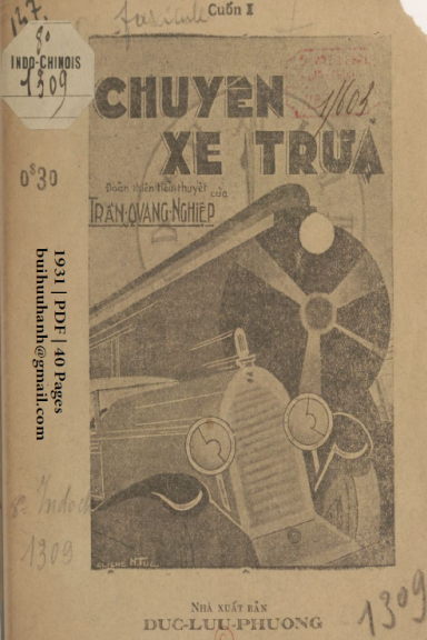 Chuyến Xe Trưa (NXB Đức Lưu Phương 1931) - Trần Quang Nghiệp, 40 Trang