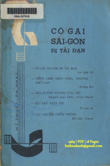 Cô Gái Sài Gòn Đi Tải Đạn (NXB Học Tập 1969) - Lưu Nhất Vũ, 18 Trang